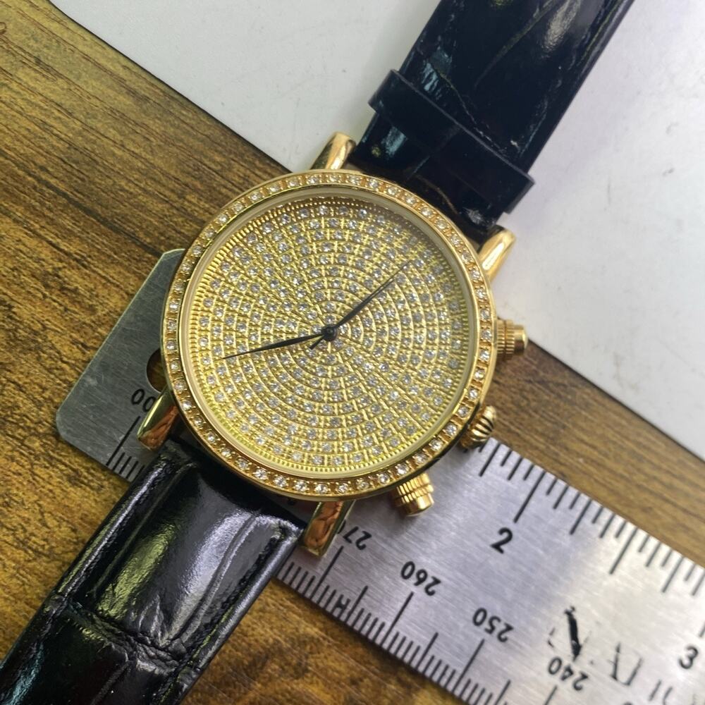 Adrienne Couture Womens Swarovski Crystal Watch Works New Battery - Picture 4 of 7